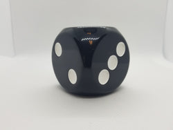 Opaque Black 50mm d6 with White Pips Jumbo Pipped Dice (Online Only)