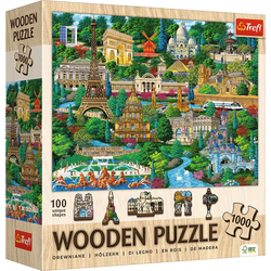 Trefl Wood France - Famous Places 1000 Piece Wooden Puzzle (ONLINE ORDER ONLY)