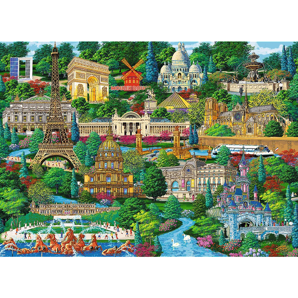 Trefl Wood France - Famous Places 1000 Piece Wooden Puzzle (ONLINE ORDER ONLY)
