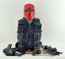 Red Vigilante Helmet - Wearable Costume Cowl Mask Helm (ONLINE ORDER ONLY)