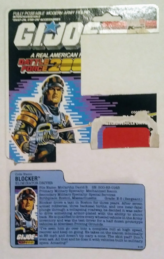 G.I. Joe action figure - Blocker (Eliminator Driver) (ONLINE ORDER ONLY)