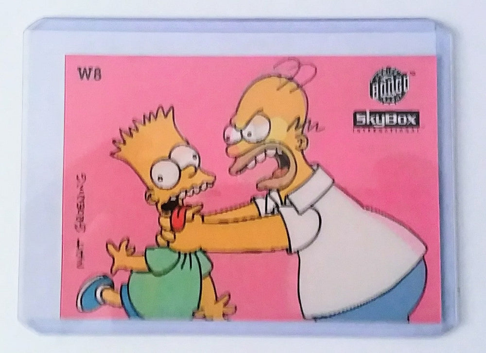 Simpsons Trading Card - 1993 #W8 Homer Strangles Bart (Wiggle) (ONLINE ORDER ONLY)