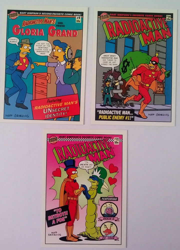Simpsons Trading Card Set - Radioactive Man (ONLINE ORDER ONLY)