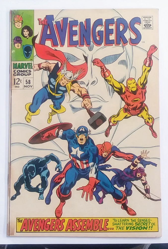 Avengers #058, Marvel Comics (November 1968, G/VG) (ONLINE ORDER ONLY)