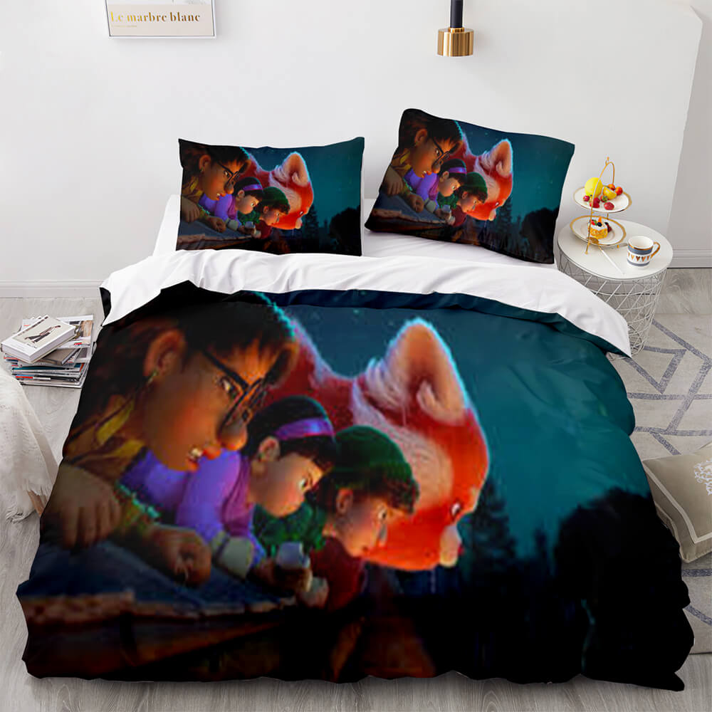 2022 Cartoon Turning Red Bedding Set Quilt Duvet Cover Bedding Sets (Online Order Only)