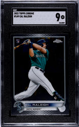 Graded 2022 Topps Chrome Cal Raleigh #149 Rookie RC Baseball Card SGC 9 Mint