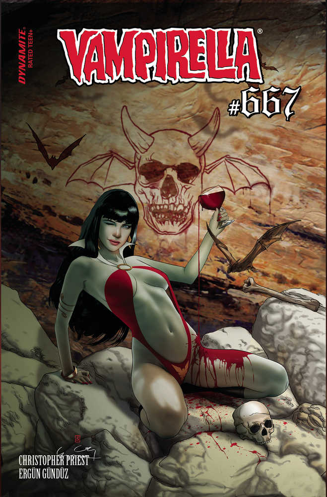 Vampirella #667 Cover F 7 Copy Variant Edition Gunduz Original (ONLINE ORDER ONLY)