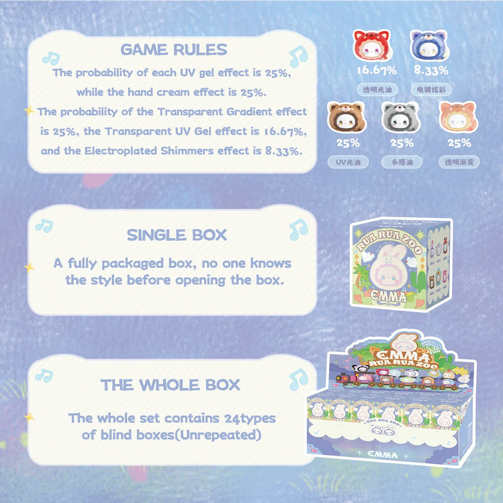 EMMA RUA RUA ZOO blind box (1 Blind Box) (ONLINE ORDER ONLY)