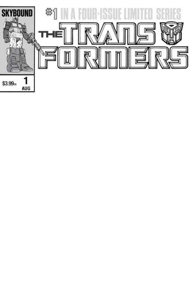 Transformers #1 40th Anniversary Edition  (One Shot) Cover C Blank Sketch Variant (ONLINE ORDER ONLY)