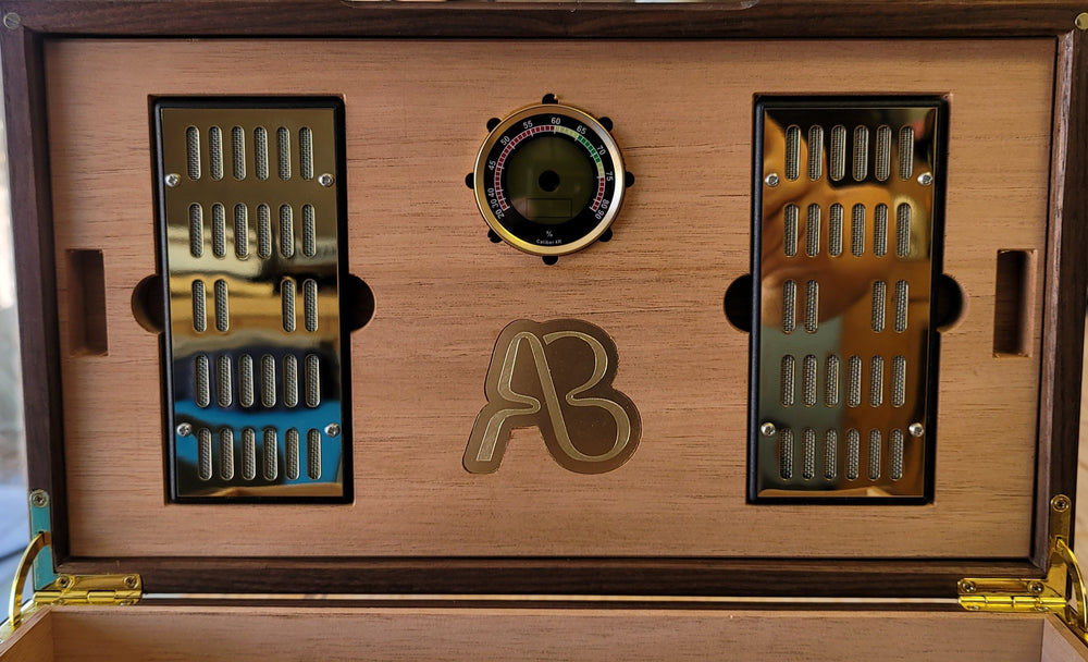 Cigar Humidor - Black Walnut with Spanish Cedar Lining - 80 Capacity (ONLINE ORDER ONLY)