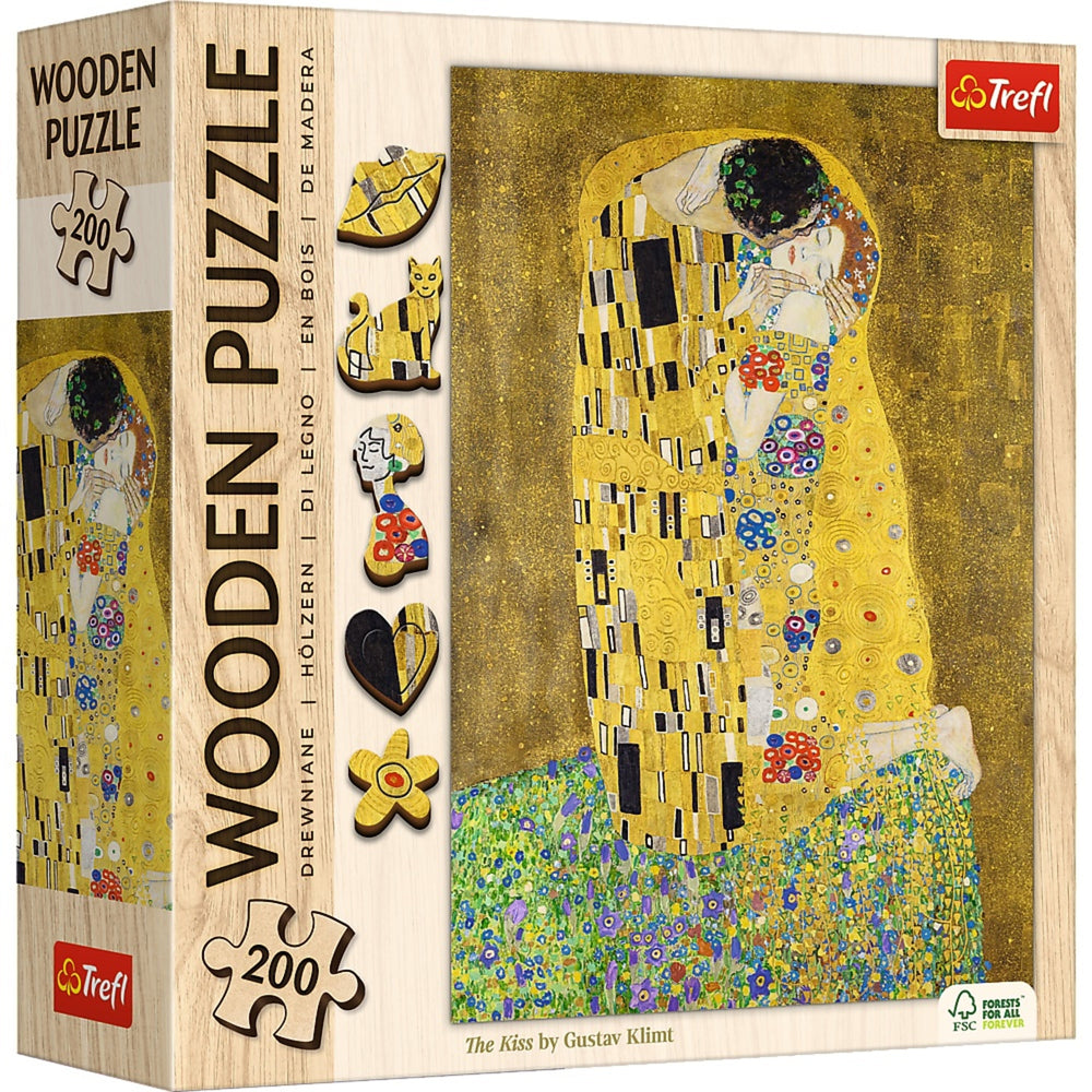 Trefl Wood Craft 200 Piece Wooden Puzzle - Kiss - Gustav Klimt (ONLINE ORDER ONLY)