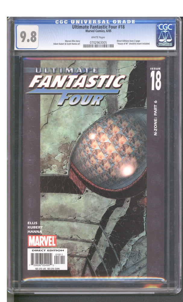 Ultimate Fantastic Four #18 (06/05) Graded CGC 9.8 (Online Order Only)