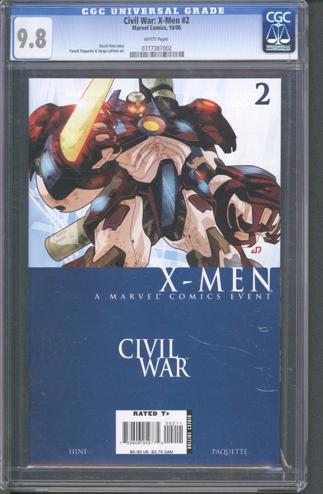 Civil War: X-Men #2 (10/06) Graded CGC 9.8 (Online Order Only)