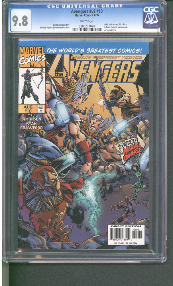 Avengers #v2 #10 (8/97) Graded CGC 9.8 (Online Order Only)