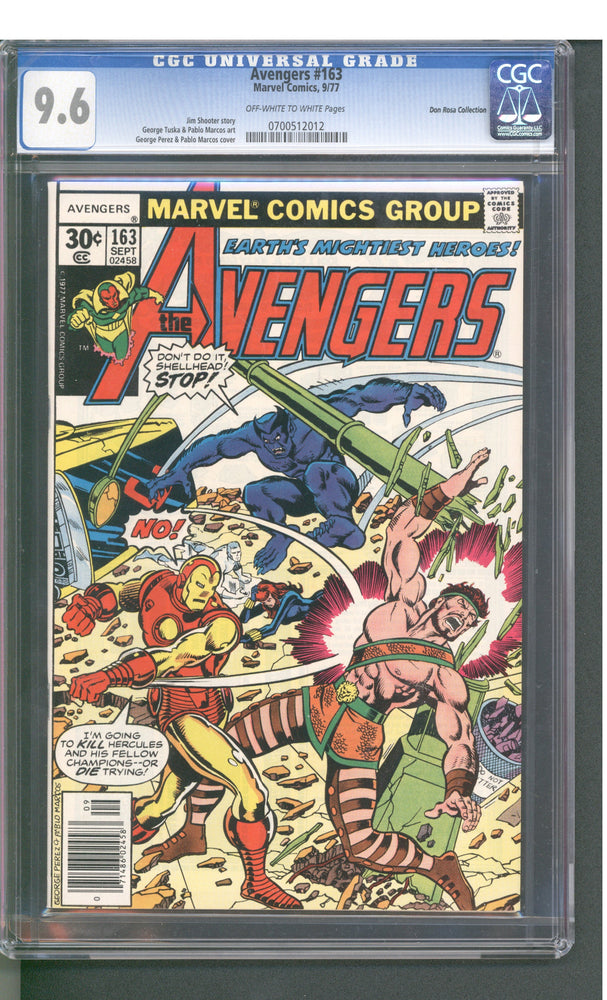 Avengers #163 (9/77) Graded CGC 9.6 Don Rosa Collection (Online Order Only)