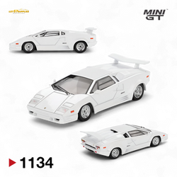 (Pre-Order) Mini-GT Lamborghini Countach 25th Anniversary - White 1:64 #1134 (ONLINE ORDER ONLY)
