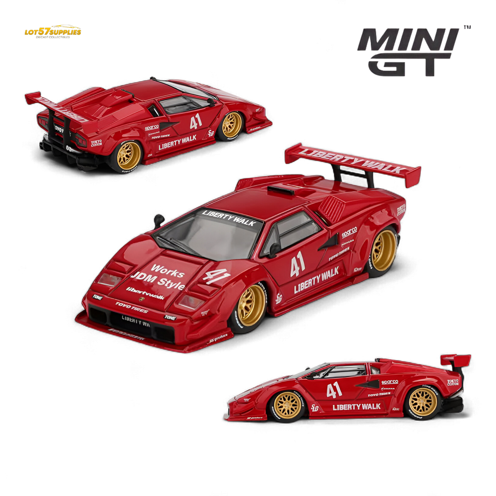 (Pre-Order) MiniGT Lamborghini Countach LB-WORKS Red 1:64 (ONLINE ORDER ONLY)