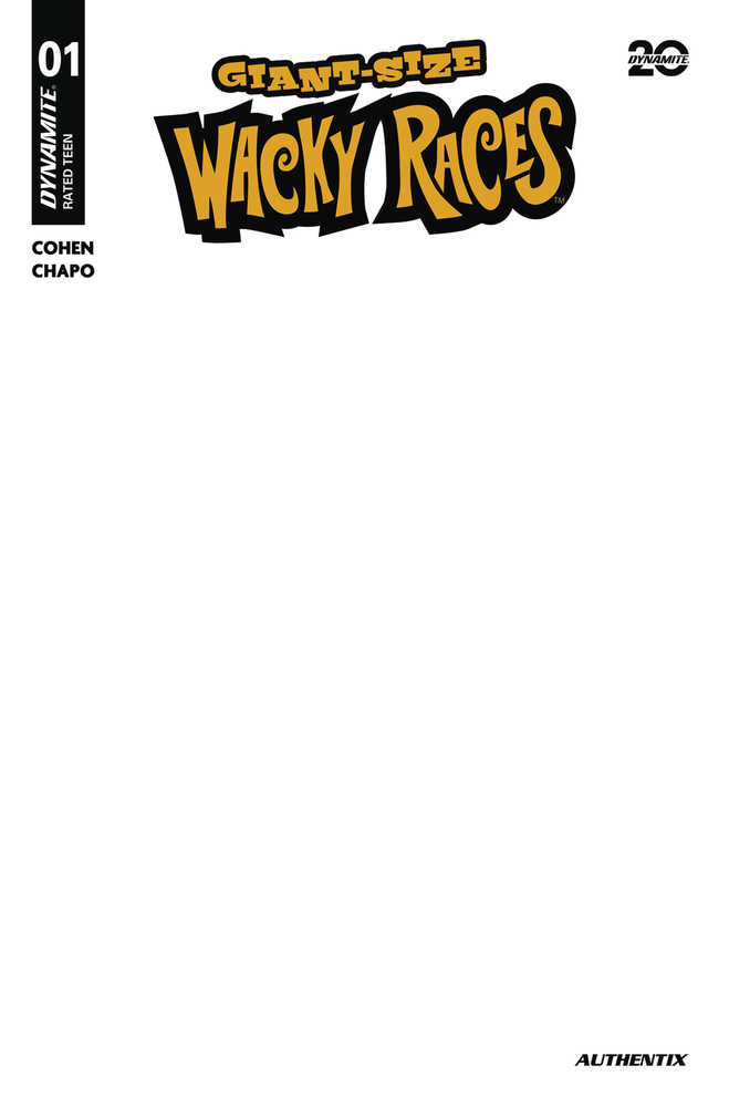 Giant-Size Wacky Races #1 Cover D Blank Authentix (Online Order Only)