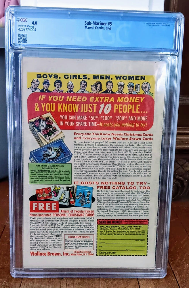 Sub-Mariner #05, Marvel Comics (September 1968, CGC 4.0) (ONLINE ORDER ONLY)