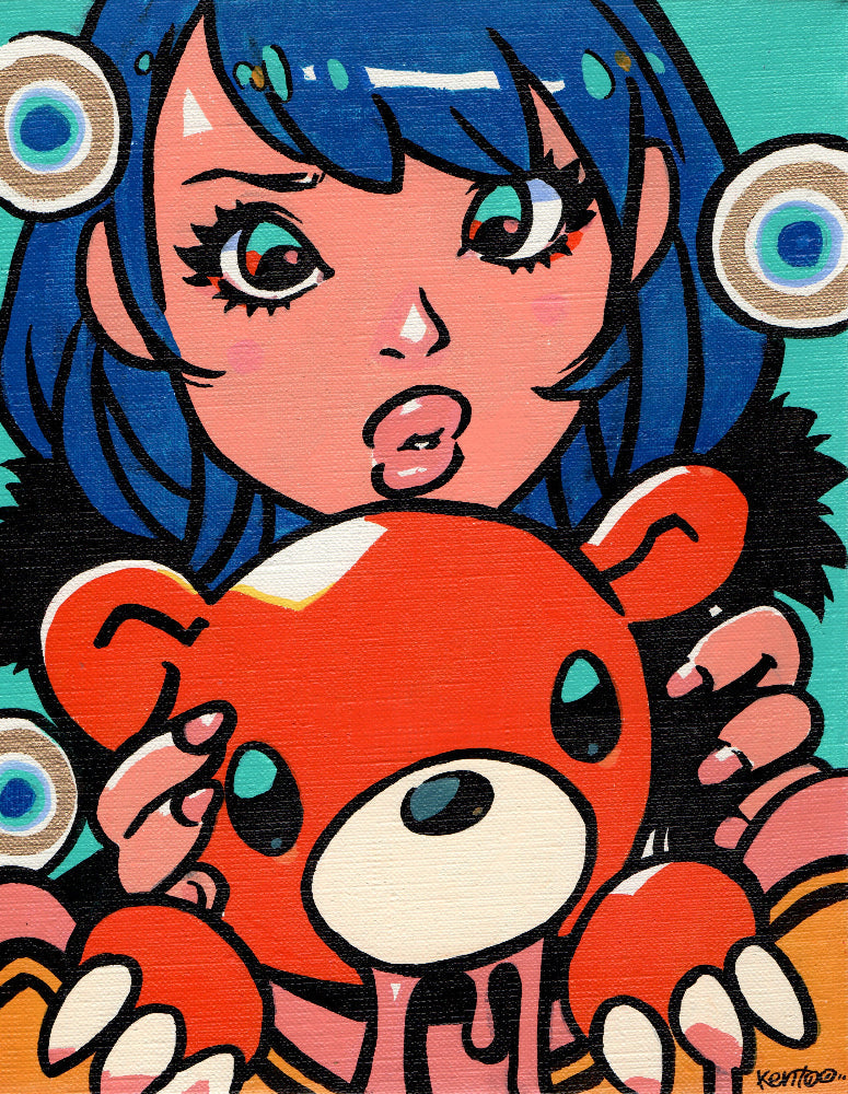 Kentoo - Pop Friend - Original Artwork -Gloomy Bear Exhibition (ONLINE ORDER ONLY)
