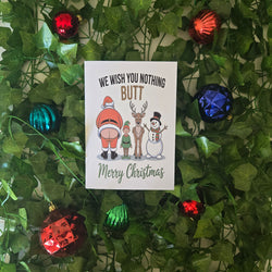 We Wish You Nothing Butt Christmas Card (ONLINE ORDER ONLY)