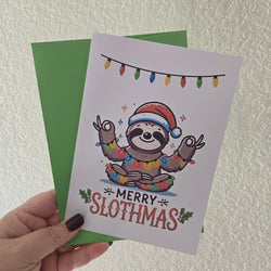 Merry Slothmas Christmas Card (ONLINE ORDER ONLY)
