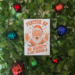 Festive AF Christmas Card (ONLINE ORDER ONLY)
