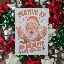 Festive AF Christmas Card (ONLINE ORDER ONLY)