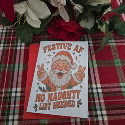Festive AF Christmas Card (ONLINE ORDER ONLY)