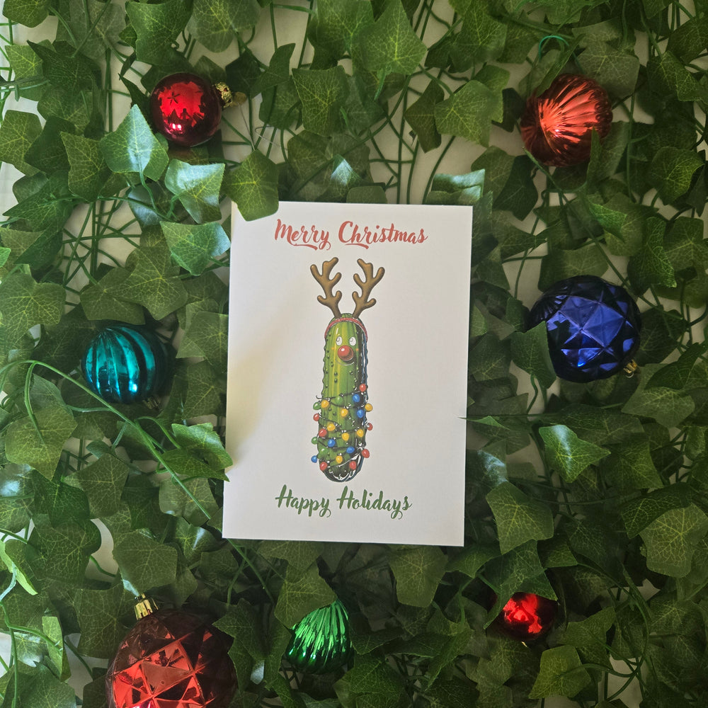 Reindeer Pickle Christmas Card (ONLINE ORDER ONLY)