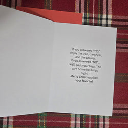 Am I Your Favorite Child Christmas Card (ONLINE ORDER ONLY)