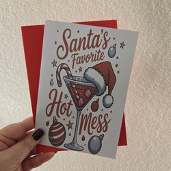 Santa's Favorite Hot Mess Christmas Card (ONLINE ORDER ONLY)