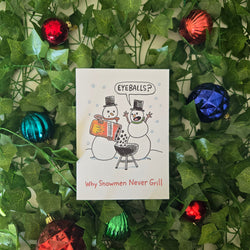 BBQ Snowmen Christmas Card (ONLINE ORDER ONLY)