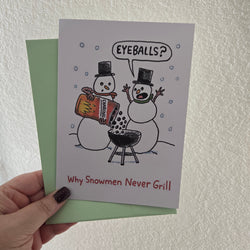 BBQ Snowmen Christmas Card (ONLINE ORDER ONLY)