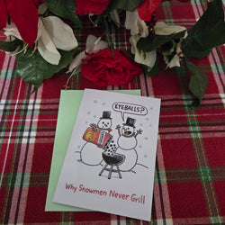 BBQ Snowmen Christmas Card (ONLINE ORDER ONLY)
