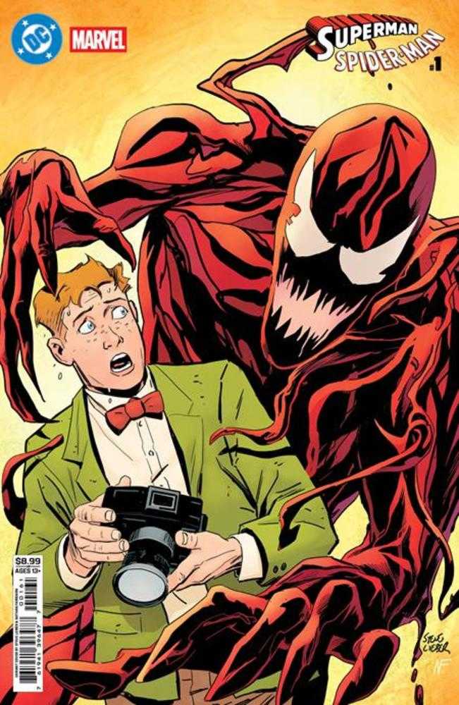 DC Marvel Superman Spider-Man #1 (One Shot) Cover F Steve Lieber Jimmy Olsen & Carnage Card Stock Variant (ONLINE ORDER ONLY)