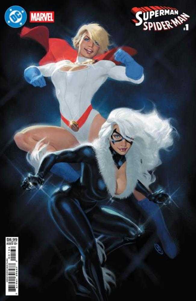 DC Marvel Superman Spider-Man #1 (One Shot) Cover V David Talaski Power Girl & Black Cat Card Stock Variant (ONLINE ORDER ONLY)