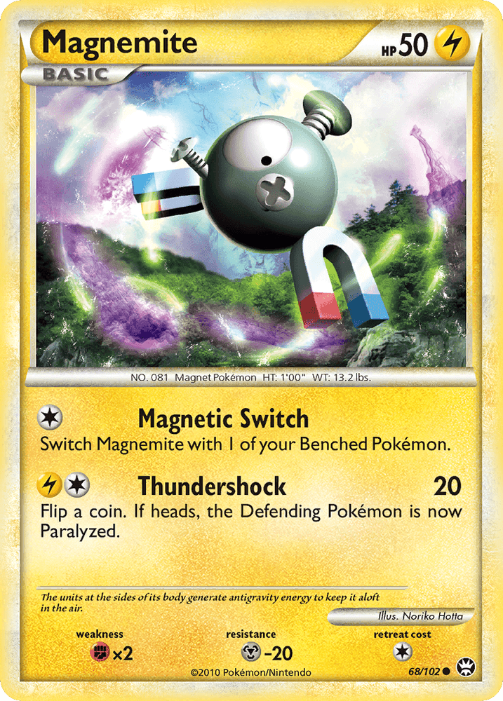 Magnemite (68/102) [HeartGold & SoulSilver: Triumphant] (Online Only)