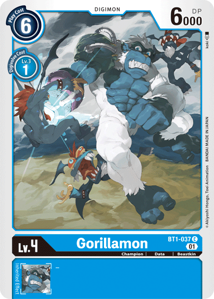 Gorillamon [BT1-037] (Alternative Art) [Starter Deck: Ulforce Veedramon] (ONLINE ORDER ONLY)