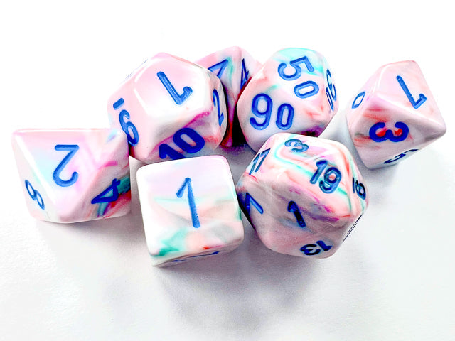 Festive® Mini-Polyhedral Pop Art™/blue 7-Die set (Mini Poly Release 2) (Online Only)