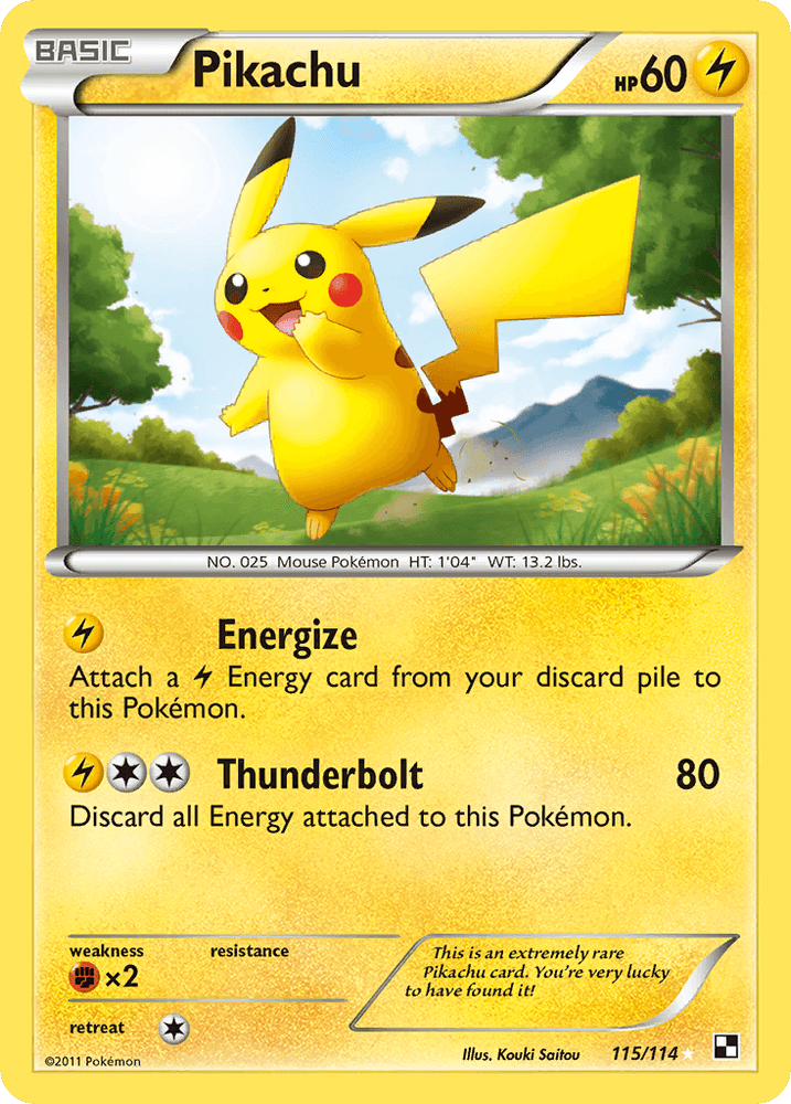Pikachu (115/114) [Black & White: Base Set] (Online Only)
