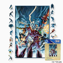 Justice League Superheroes Unite Wooden Jigsaw Puzzle (Online Order Only)