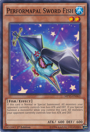 Performapal Sword Fish [MP15-EN063] Common (ONLINE ORDER ONLY)