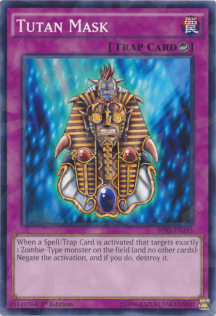 Tutan Mask [BP03-EN195] Shatterfoil Rare (ONLINE ORDER ONLY)