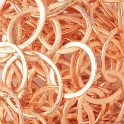 20mm and 26mm Copper Brushed Round Link Chain (ONLINE ORDER ONLY)