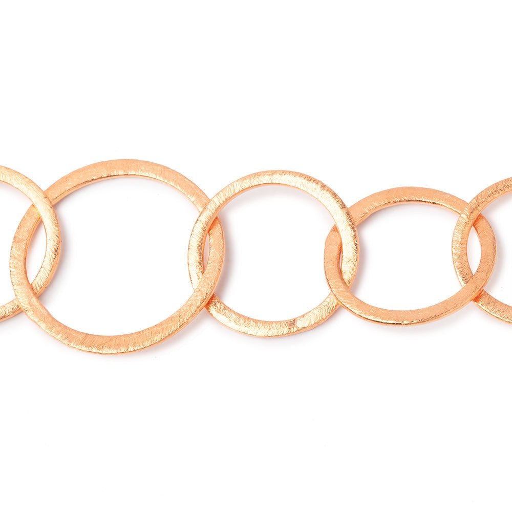 20mm and 26mm Copper Brushed Round Link Chain (ONLINE ORDER ONLY)