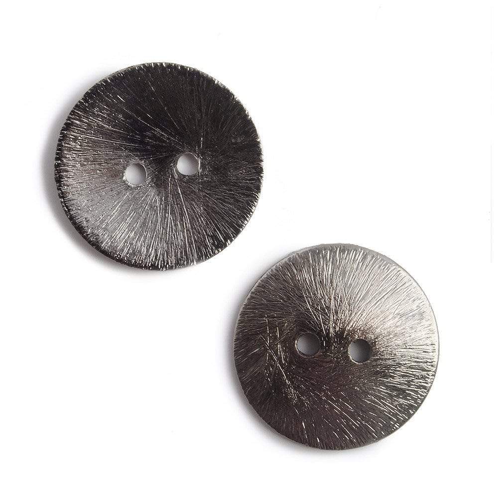 20mm Black Gold Round Button Brushed, 6 Pcs (ONLINE ORDER ONLY)