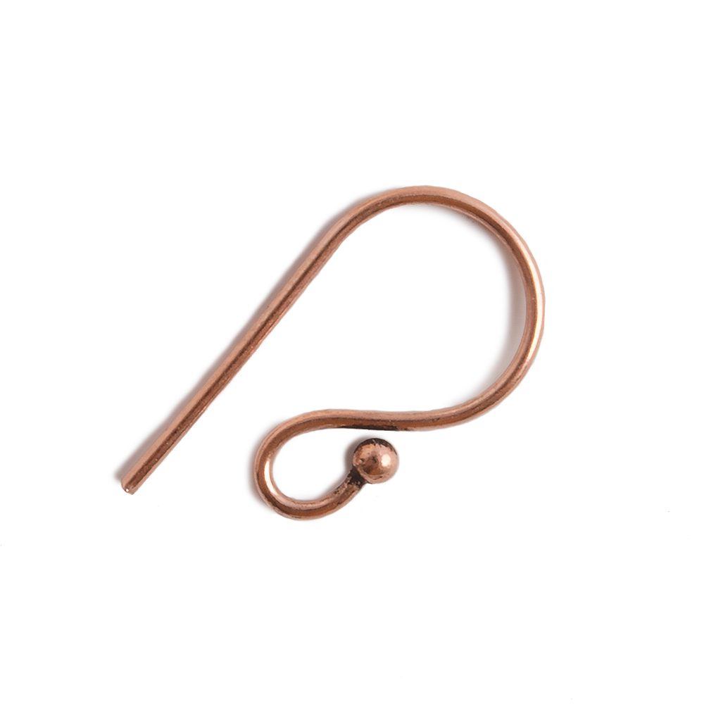 20mm Copper Fishhook Earwire with Ball, 50 pieces (ONLINE ORDER ONLY)