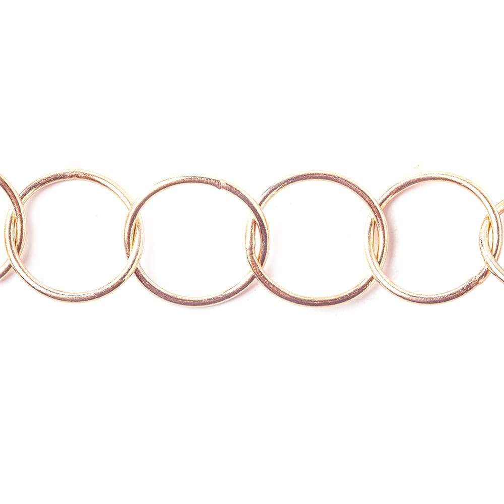 20mm Rose Gold plated Plain Round Link Chain (ONLINE ORDER ONLY)