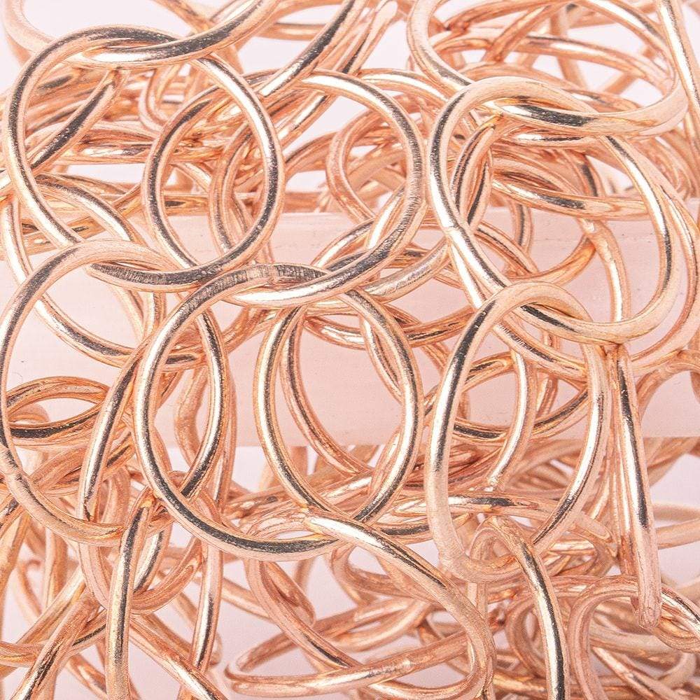 20mm Rose Gold plated Plain Round Link Chain (ONLINE ORDER ONLY)